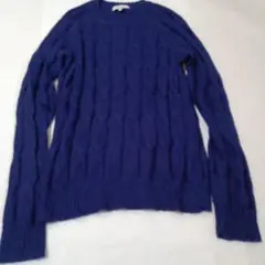 か*ん様 GLOBAL WORK ケーブル編みニット Mサイズ 青