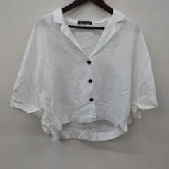 (15)ZARA trf collection 半袖シャツ ホワイトのサムネイル