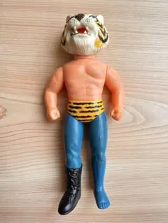 当時物 1969年日本製　マント付 希少タイガーマスク ソフビフィギュア 当時物 1969年日本製 マント付 希少タイガーマスク ソフビ