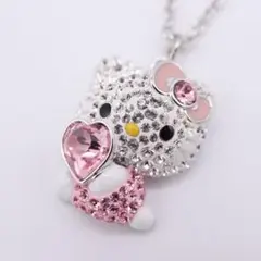 レア　Swarovski スワロフスキー　ハローキティ ネックレス　ピンク