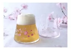 【新品未使用】丸モ高木陶器　冷感桜　江戸硝子富士山　色変わりグラス