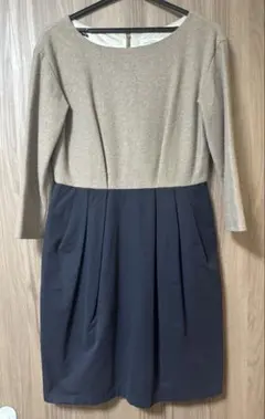 green label relaxing☆ 異素材切り替えデザイン ワンピース