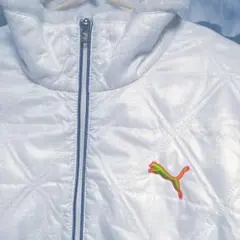 Puma ホワイト キルティングジャケット