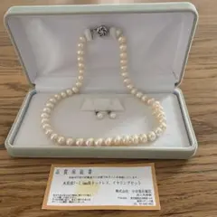 本真珠ピアス、ネックレスセット