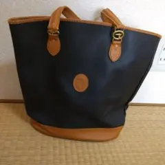 週末限定お値下　昭和レトロ　トラサルディ　トートバッグ 黒と茶色 合成皮革
