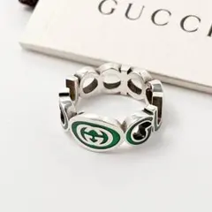 グッチ GUCCI 925 ロゴ アイコン 指輪 リング シルバー OT639