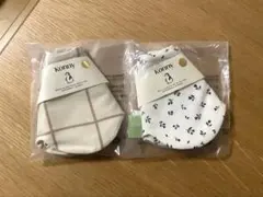【新品】konnyローリングスタイ2点セット モダンフラワー　アイボリーチェック