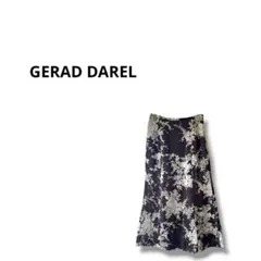 【GERAD DAREL】 花柄　ロングスカート　茶　サイズ7のサムネイル