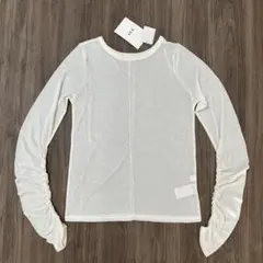 VIS シアーロングカットソー 長袖 アイボリー　Ｆ