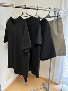 GU メンズアクティブTシャツ2枚＆ストレッチ短パン2枚セット⭐︎