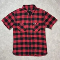 フラットヘッド　FLATHEAD 赤黒 ブロック チェックシャツ　日本製　美品