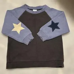 星の刺繍入りトレーナー 裏起毛　100cm