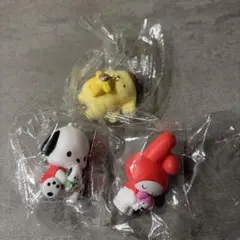 サンリオキャラクターズ　ぬいぐるみといっしょフィギュア　3点セット　ガチャガチャ