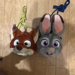 ズートピア ニック・ワイルド＆ジュディ・ホップス ぬいぐるみポーチ