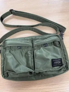 ⭐良品⭐PORTER TANKER セージグリーン ボディバッグ PORTERタンカーのウエストバッグは大容量で普段や旅行に最適でおすすめ