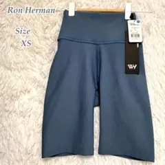 【新品】Ron Herman ヨガウェア ショーツ XS ブルー リブ 速乾ジムのサムネイル