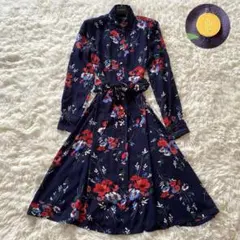 美品 ローレンラルフローレン ワンピース カシュクール ジャージー 鎖