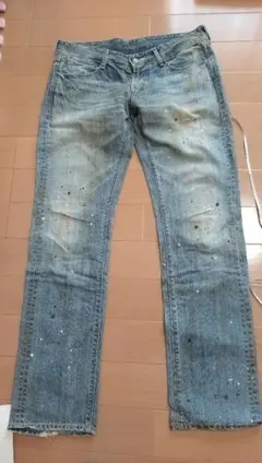 ヴァンキッシュ　ストレートデニム　ダメージ加工　48 ニコル　ルパートのサムネイル
