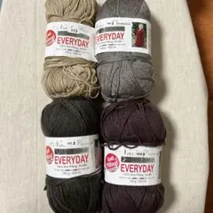 トルコ製毛糸・Nasuka・EVERYDAY・4色2玉＋約150g