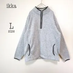 a2461【イッカ】裏起毛 フリースハーフジップ L ゴルフ練習に◎ 防寒 秋冬