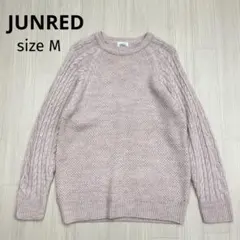 ◆ JUNRED ジュンレッド クルーネック ケーブル ニット セーターのサムネイル