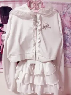 さくらんぼ姫系うさぎ総柄パーカー白Princess MelodyプリメロMARS 