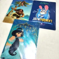 ◆ ディズニー 下敷き 3枚セット モアナ ズートピア アラジン