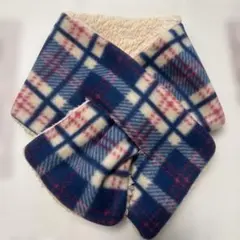 Recta フリースボアマフラー チェック柄 78×15cm