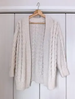 GUチャンキーニットボーイフレンドカーディガン