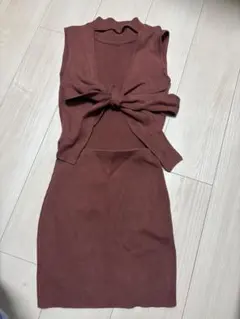 LIP SERVICE ミニワンピース リボン ノースリーブ