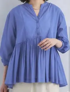 グリーンレーベルリラクシング　全方位映えギャザーブラウス