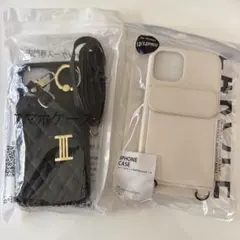 iPhone12Proリング付ショルダーストラップ付/ポケット付きショルダーなし