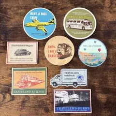 トラベラーズノート 5th カスタマイズ ステッカートランジット柄 限定　レア