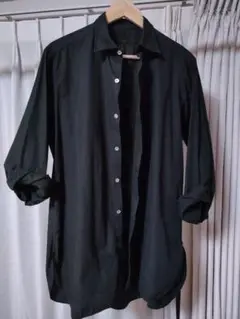 50s 60s グランパシャツ ヴィンテージ　黒染 フランス ユーロ