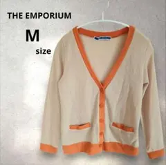美品　THE EMPORIUM Vネックカーディガン M テラコッタ 羽織り