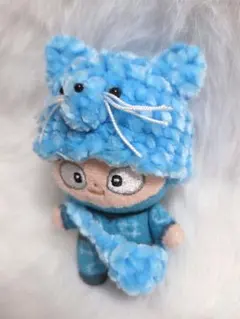 ぬい服 モコモコねこ帽子＋ポシェット 計2点　26