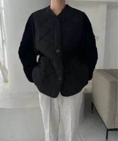 ブラック キルティングジャケット