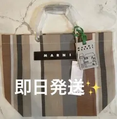 ストライプメッシュトートバッグベージュ系 - メルカリ