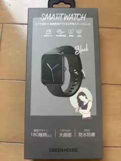GREEN HOUSE スマートウォッチ ブラック 1.91インチ