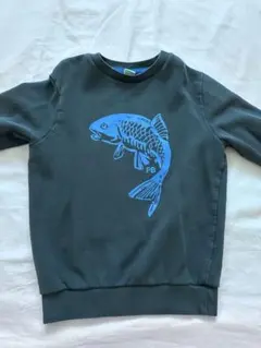 プチバトー　魚プリント トレーナー　140cm