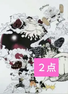 レア】ONE PIECE ワンピース クリアポスター ルフィ、ゾロ、ナミ、ビビ