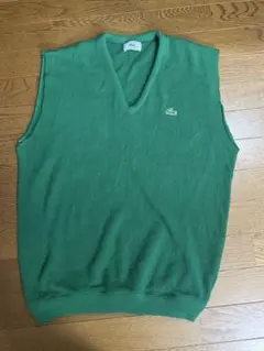 LACOSTE 緑色 ニットベスト