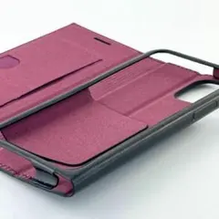 新品 iPhone 12 mini 極薄一枚革フラップケースPAGE ブラック