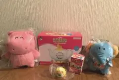 たべっ子どうぶつ 一番くじ A賞　ティーポット　ぬいぐるみ　ゾウ　カバ　ケーブル