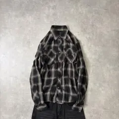 00s Y2K Archive Ombre Western Shirt M 古着