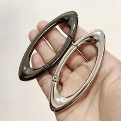 カラビナ型キーホルダー キーリング付 オーバル型 カラビナ ストリート アメカジ