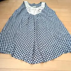 SABUROKU　チュニック チェック ノースリーブ　Мのサムネイル