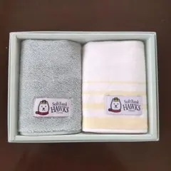 【新品】お父さん応援隊長ハンドタオル　ソフトバンク　ホークス　タオルハンカチ2枚