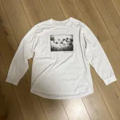 花のプリント長袖Tシャツ Lサイズ