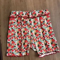 【美品】p.premier ショートパンツ　ハーフレギンス100センチ 花柄